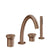 Gessi 66037 Origini Four-Hole Roman Tub Set.