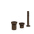 Gessi 66043 Origini Three-Hole Roman Tub Set