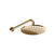 Gessi 66148 Ventaglio Wall-Mounted Adjustable Shower Head With Arm.