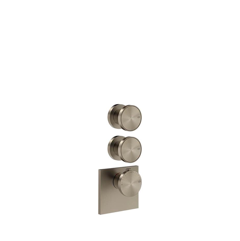 Gessi 66202 Origini Trim Parts Only External Parts For Thermostatic With 2 Volume Controls