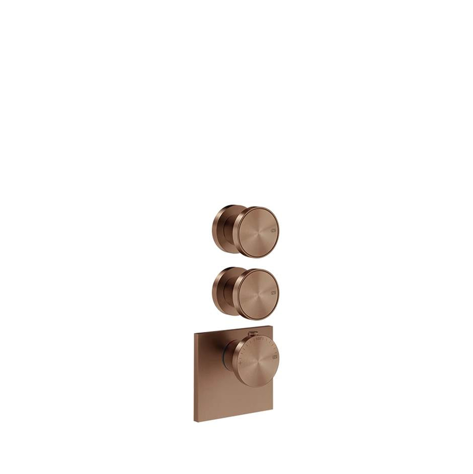 Gessi 66202 Origini Trim Parts Only External Parts For Thermostatic With 2 Volume Controls