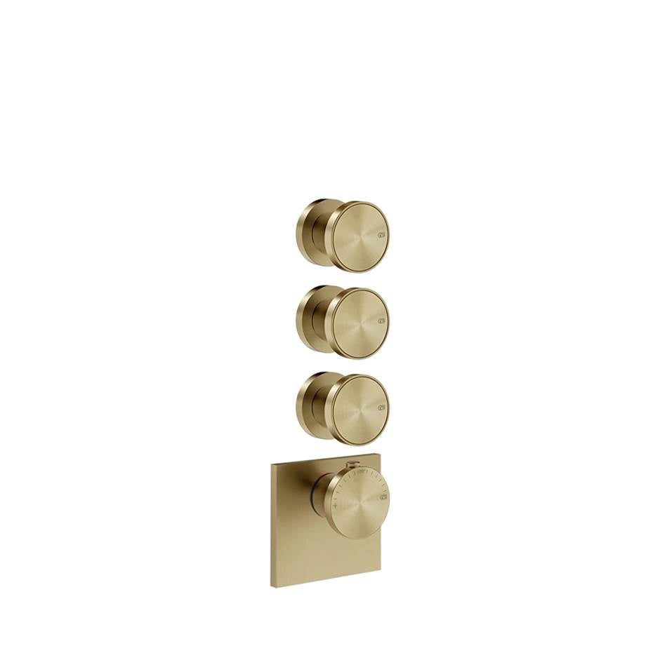 Gessi 66206 Origini Trim Parts Only External Parts For Thermostatic With 3 Volume Controls