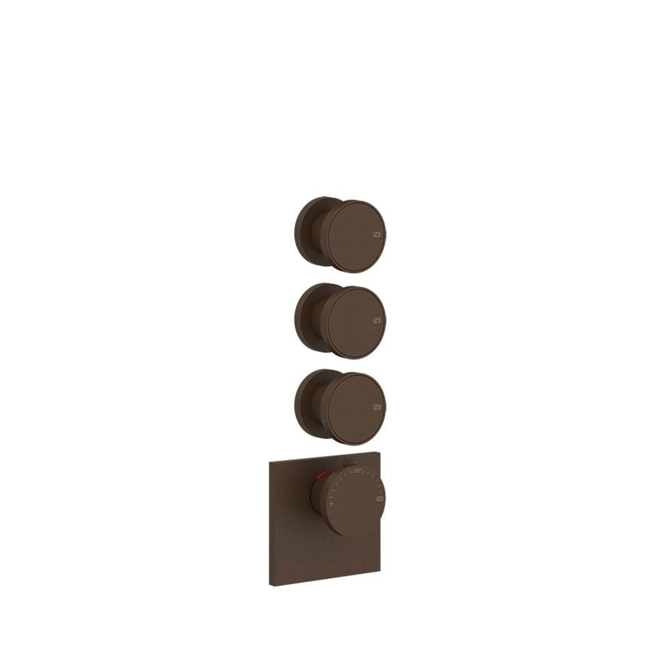 Gessi 66206 Origini Trim Parts Only External Parts For Thermostatic With 3 Volume Controls