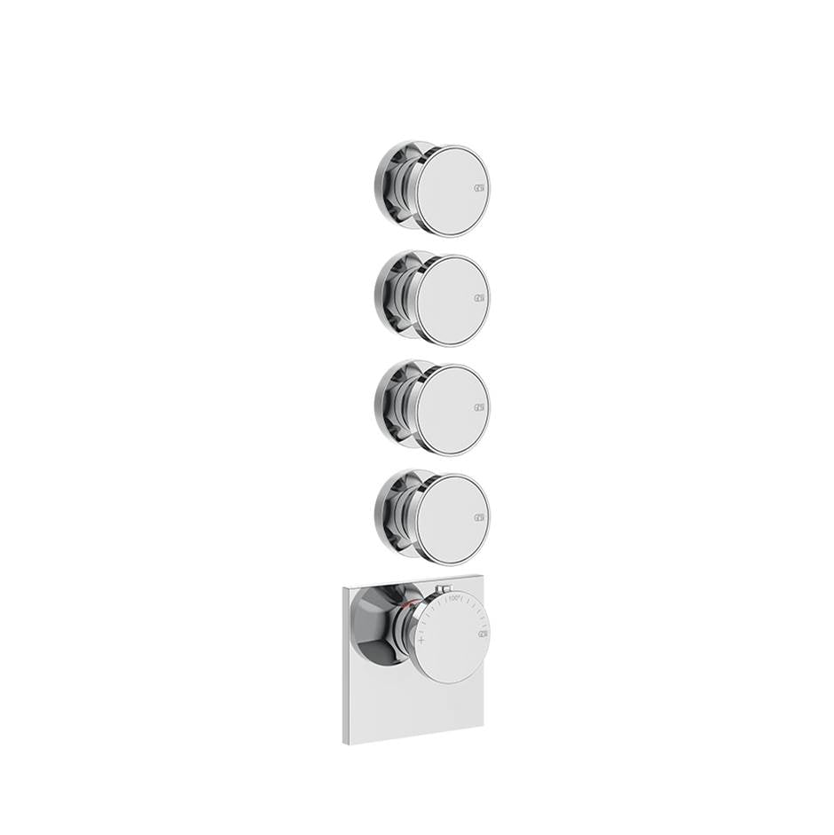 Gessi 66214 Origini Trim Parts Only External Parts For Thermostatic With 4 Volume Controls - Parent