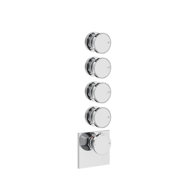 Gessi 66214 Origini Trim Parts Only External Parts For Thermostatic With 4 Volume Controls - Parent