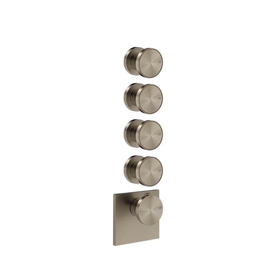 Gessi 66214 Origini Trim Parts Only External Parts For Thermostatic With 4 Volume Controls