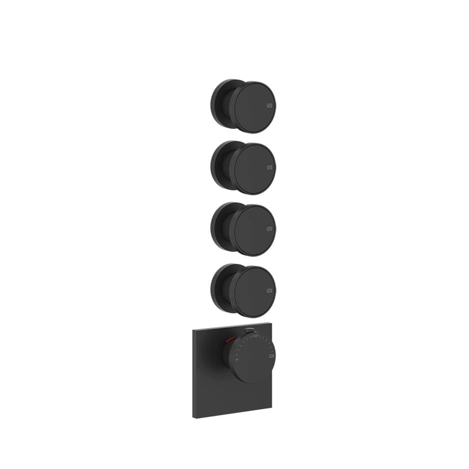 Gessi 66214 Origini Trim Parts Only External Parts For Thermostatic With 4 Volume Controls