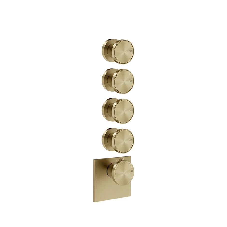 Gessi 66214 Origini Trim Parts Only External Parts For Thermostatic With 4 Volume Controls