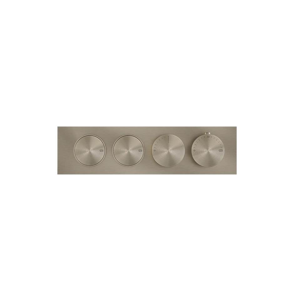 Gessi 66222 Origini Trim Parts Only External Parts For Thermostatic Mixer For Two Functions, With Push-Button On/Off Control