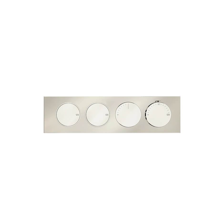 Gessi 66222 Origini Trim Parts Only External Parts For Thermostatic Mixer For Two Functions, With Push-Button On/Off Control