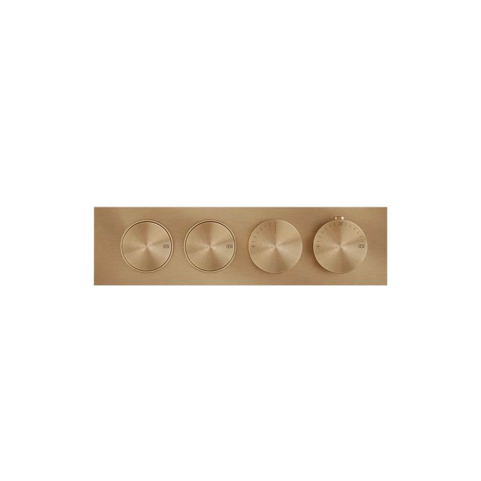 Gessi 66222 Origini Trim Parts Only External Parts For Thermostatic Mixer For Two Functions, With Push-Button On/Off Control