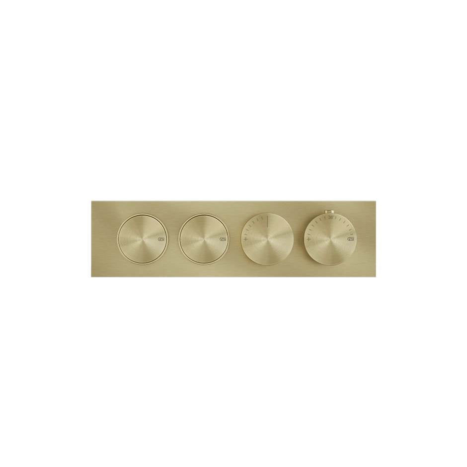 Gessi 66222 Origini Trim Parts Only External Parts For Thermostatic Mixer For Two Functions, With Push-Button On/Off Control