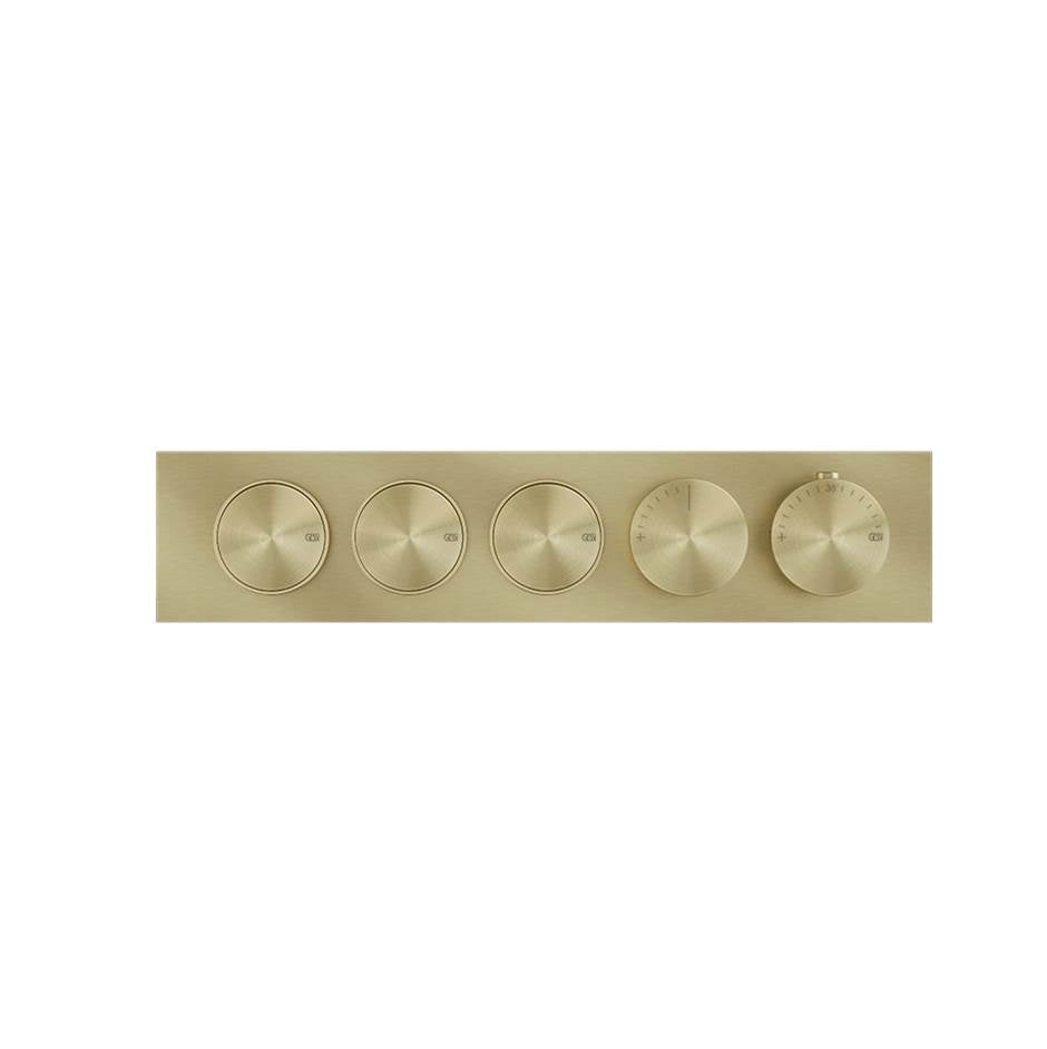 Gessi 66224 Origini Trim Parts Only External Parts For Thermostatic Mixer For Three Functions, With Push-Button On/Off Control