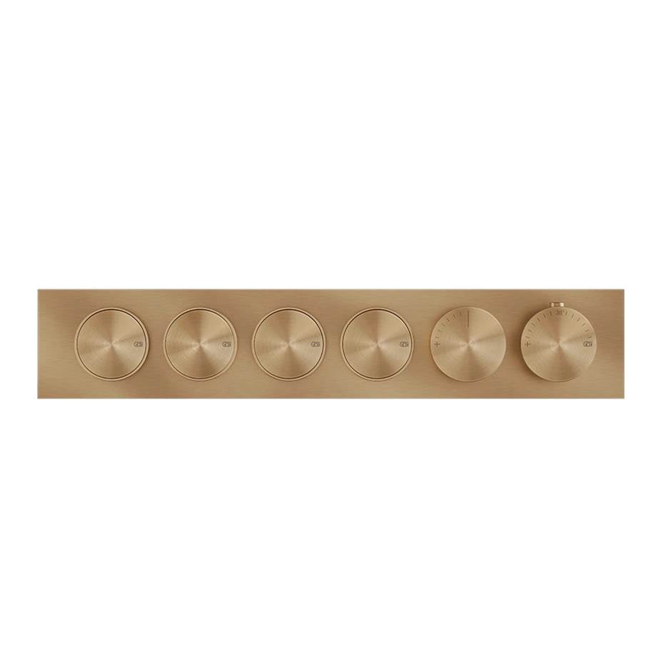 Gessi 66226 Origini Trim Parts Only External Parts For Thermostatic Mixer For Four Functions, With Push-Button On/Off Control
