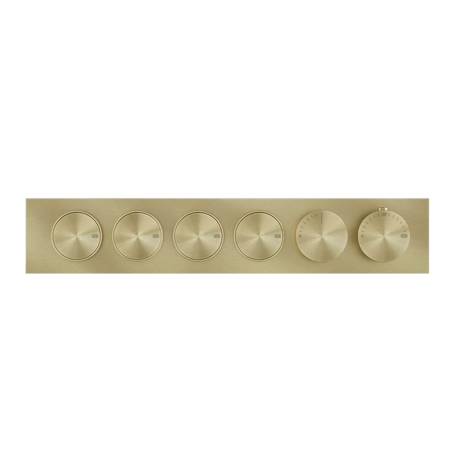 Gessi 66226 Origini Trim Parts Only External Parts For Thermostatic Mixer For Four Functions, With Push-Button On/Off Control