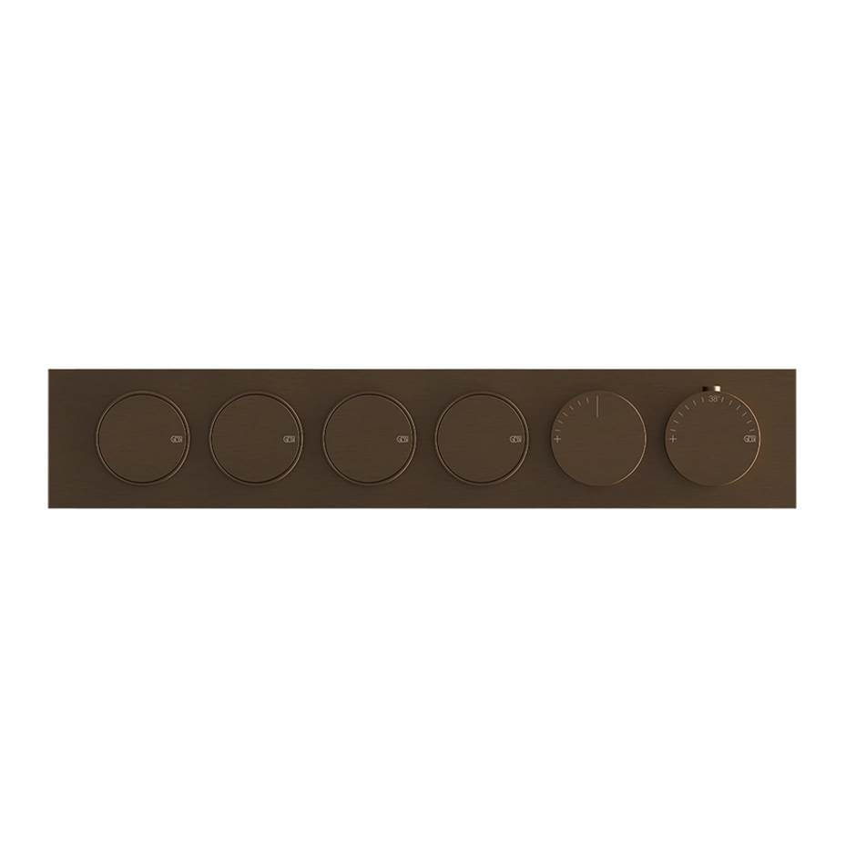 Gessi 66226 Origini Trim Parts Only External Parts For Thermostatic Mixer For Four Functions, With Push-Button On/Off Control
