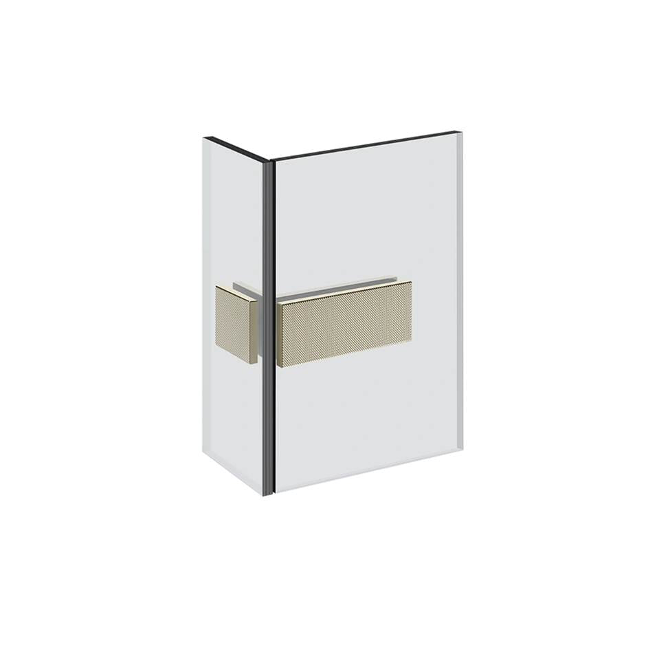 Gessi 67607 Shower G Angular Glass-Glass Clamp. Diamantato