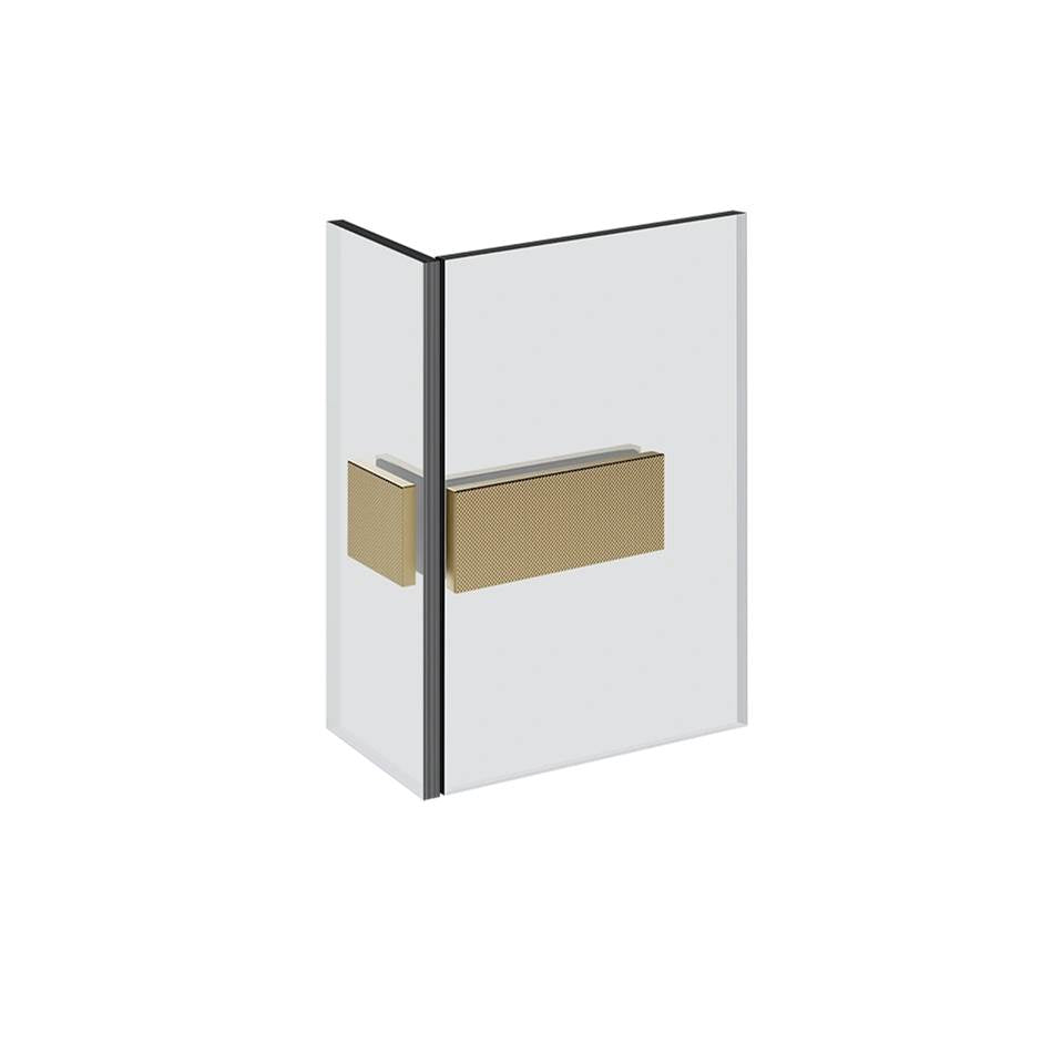 Gessi 67607 Shower G Angular Glass-Glass Clamp. Diamantato
