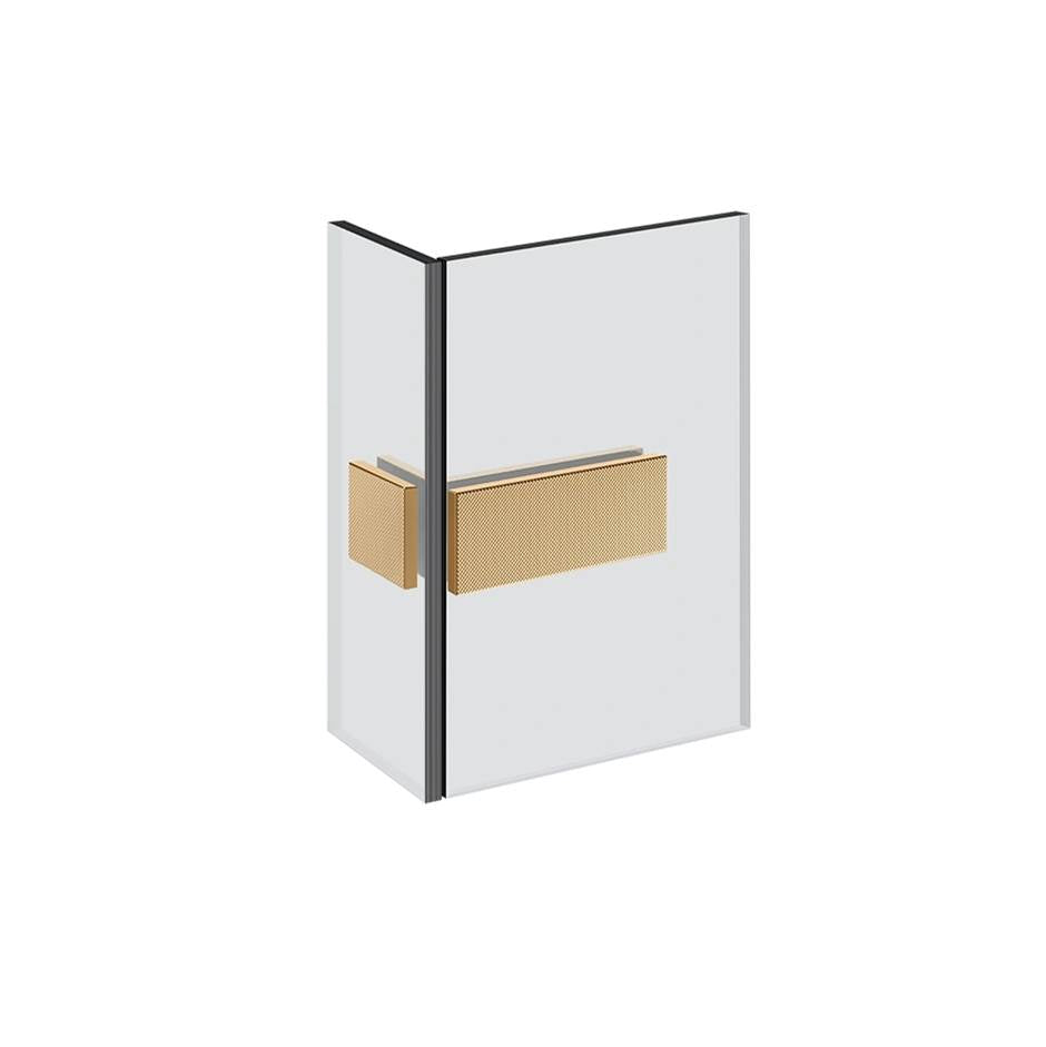 Gessi 67607 Shower G Angular Glass-Glass Clamp. Diamantato
