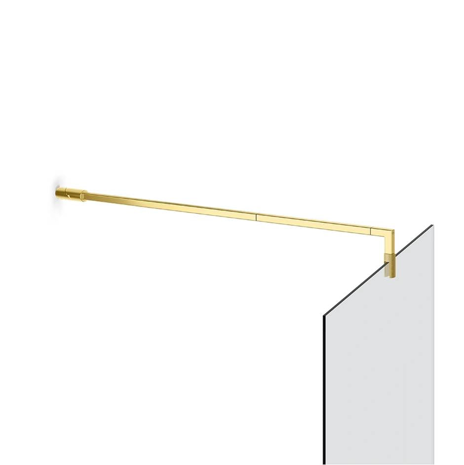 Gessi 67673 Shower G Stabilization Arm For Frameless Shower Enclosure. Customizable Length. Diamantato.