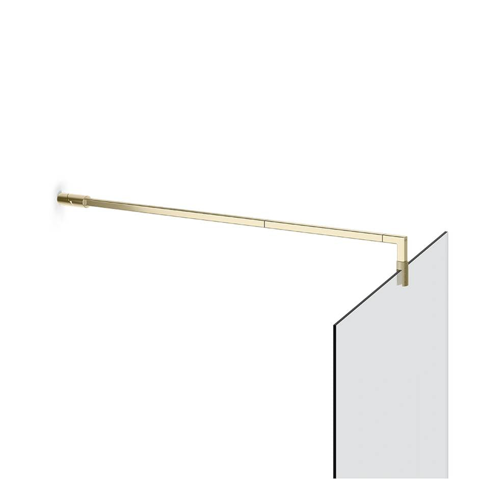 Gessi 67673 Shower G Stabilization Arm For Frameless Shower Enclosure. Customizable Length. Diamantato.
