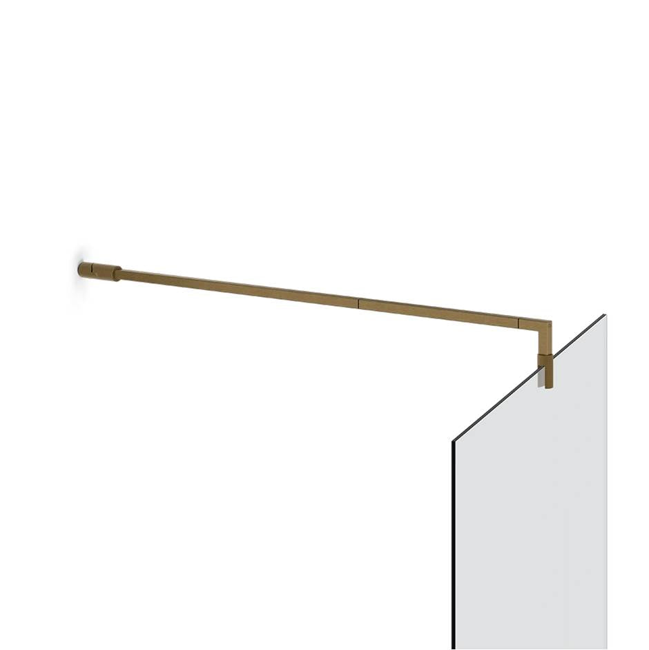 Gessi 67673 Shower G Stabilization Arm For Frameless Shower Enclosure. Customizable Length. Diamantato.