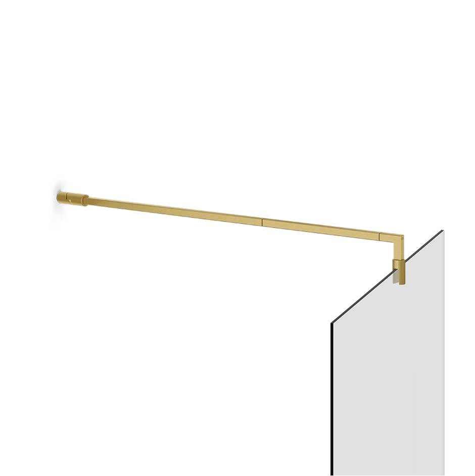 Gessi 67673 Shower G Stabilization Arm For Frameless Shower Enclosure. Customizable Length. Diamantato.