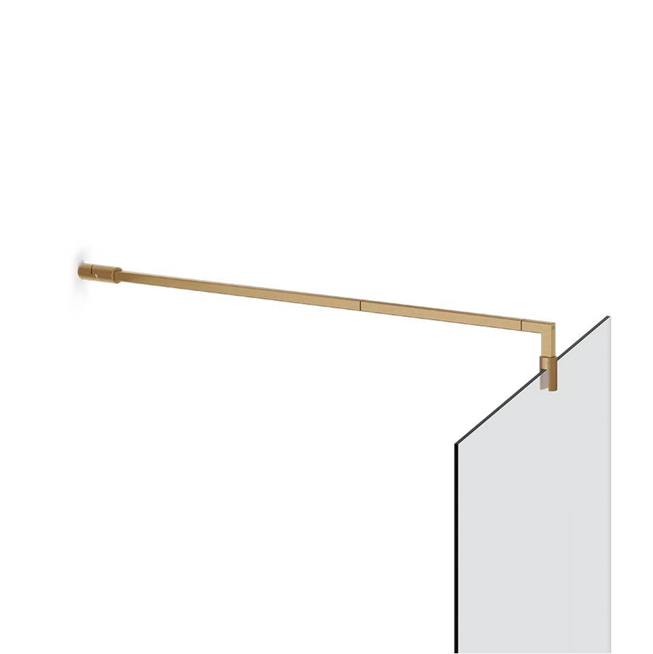 Gessi 67673 Shower G Stabilization Arm For Frameless Shower Enclosure. Customizable Length. Diamantato.