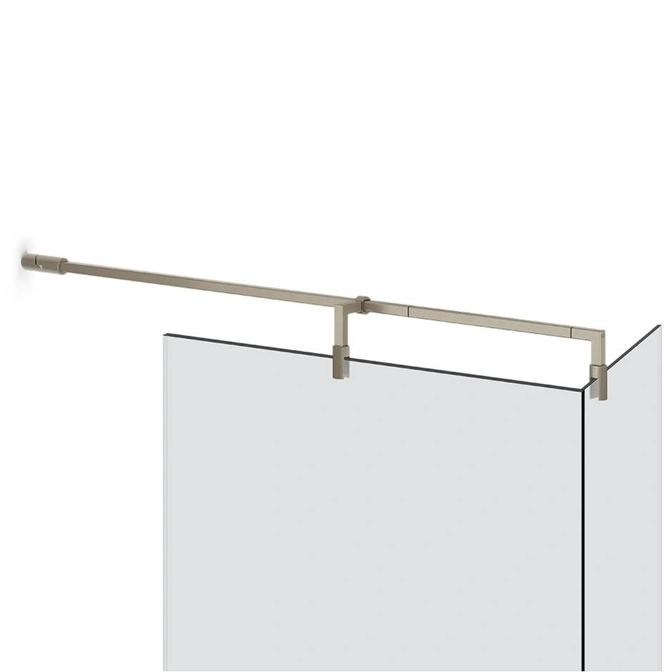 Gessi 67675 Shower G T-Shaped Stabilization Arm For Frameless Shower Enclosure. Customizable Length. Diamantato