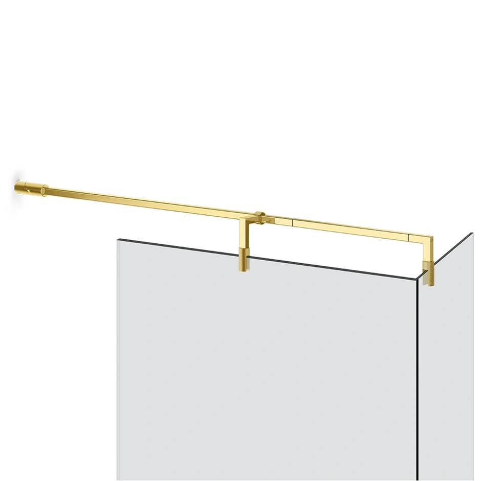 Gessi 67675 Shower G T-Shaped Stabilization Arm For Frameless Shower Enclosure. Customizable Length. Diamantato