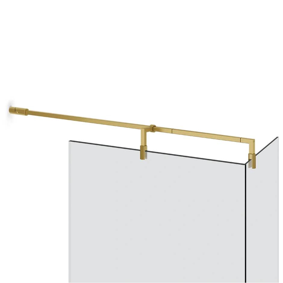 Gessi 67675 Shower G T-Shaped Stabilization Arm For Frameless Shower Enclosure. Customizable Length. Diamantato