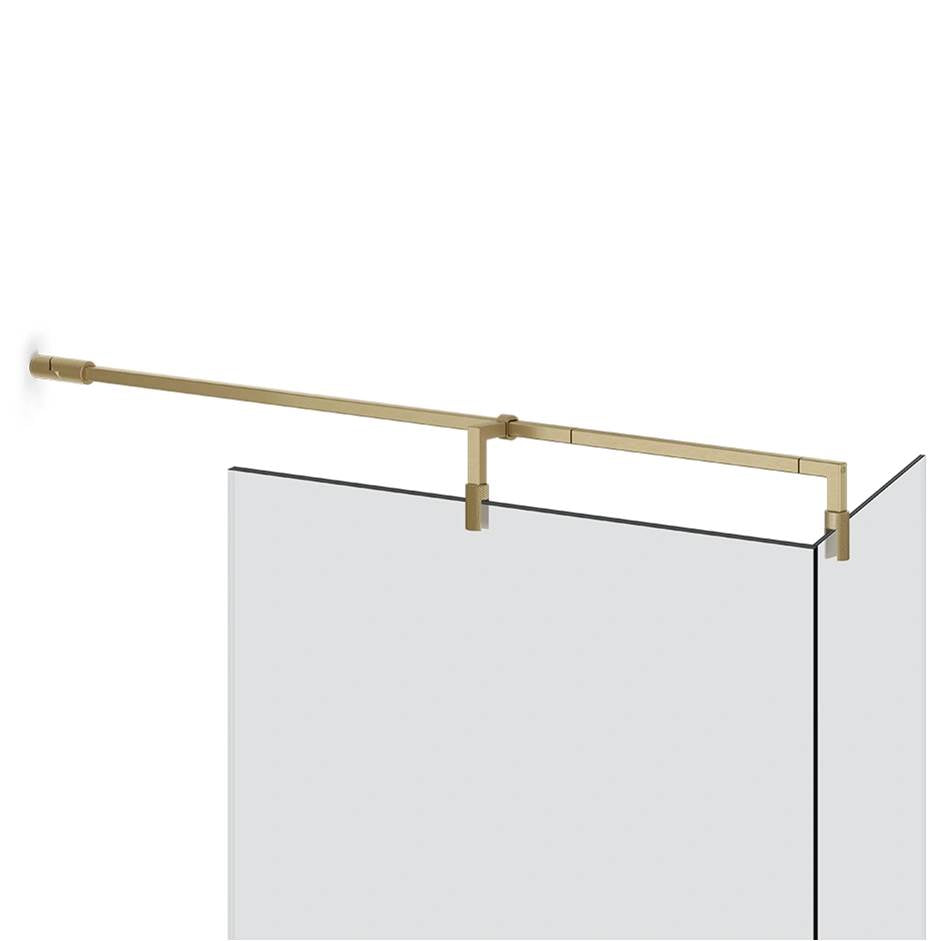 Gessi 67675 Shower G T-Shaped Stabilization Arm For Frameless Shower Enclosure. Customizable Length. Diamantato