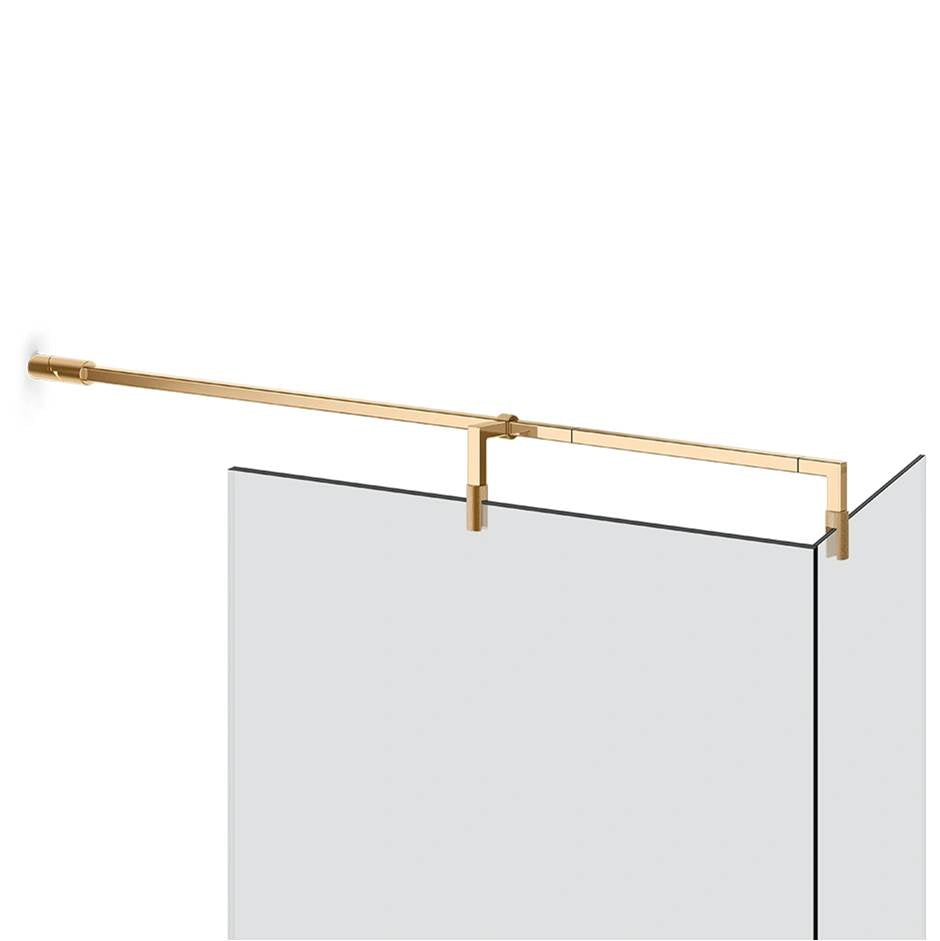Gessi 67675 Shower G T-Shaped Stabilization Arm For Frameless Shower Enclosure. Customizable Length. Diamantato