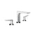 Gessi 72014 Ventaglio Widespread Washbasin Mixer Without Pop-Up Assembly
