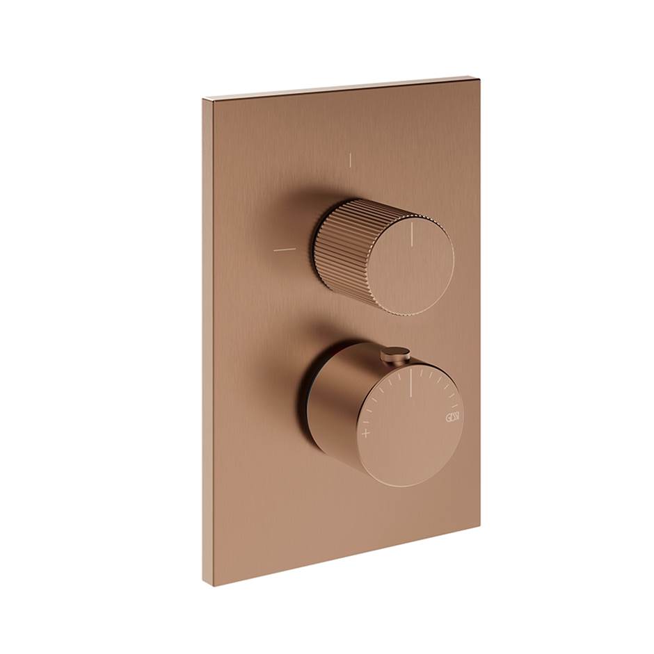 Gessi 73537 Inverso Trim Parts Only External Parts For Three Ways Diverter Thermostatic and Volume Control. Rigato