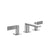Gessi 73613 Inverso Widespread Washbasin Mixer Without Pop-Up Assembly. Diamantato