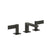 Gessi 73613 Inverso Widespread Washbasin Mixer Without Pop-Up Assembly. Diamantato