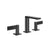 Gessi 73614 Inverso Widespread Washbasin Mixer Without Pop-Up Assembly. Diamantato