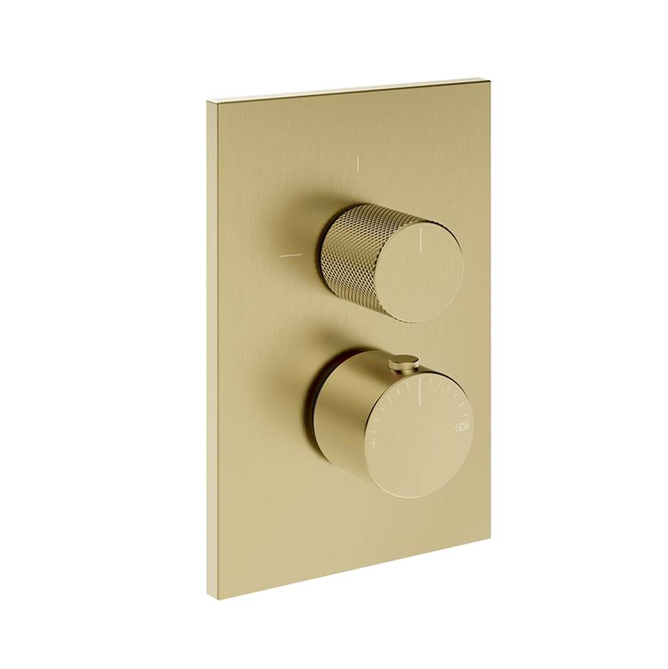 Gessi 73633 Inverso Trim Parts Only External Parts For Thermostatic With Single Volume Control. Diamantato