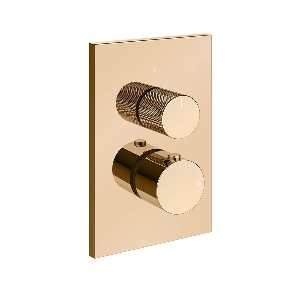 Gessi 73635 Inverso Trim Parts Only External Parts For Two Ways Diverter Thermostatic and Volume Control. Diamantato