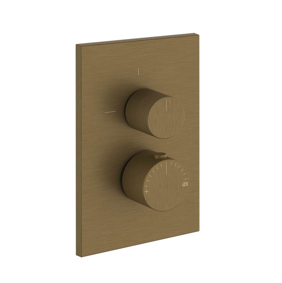 Gessi 73637 Inverso Trim Parts Only External Parts For Three Ways Diverter Thermostatic and Volume Control. Diamantato