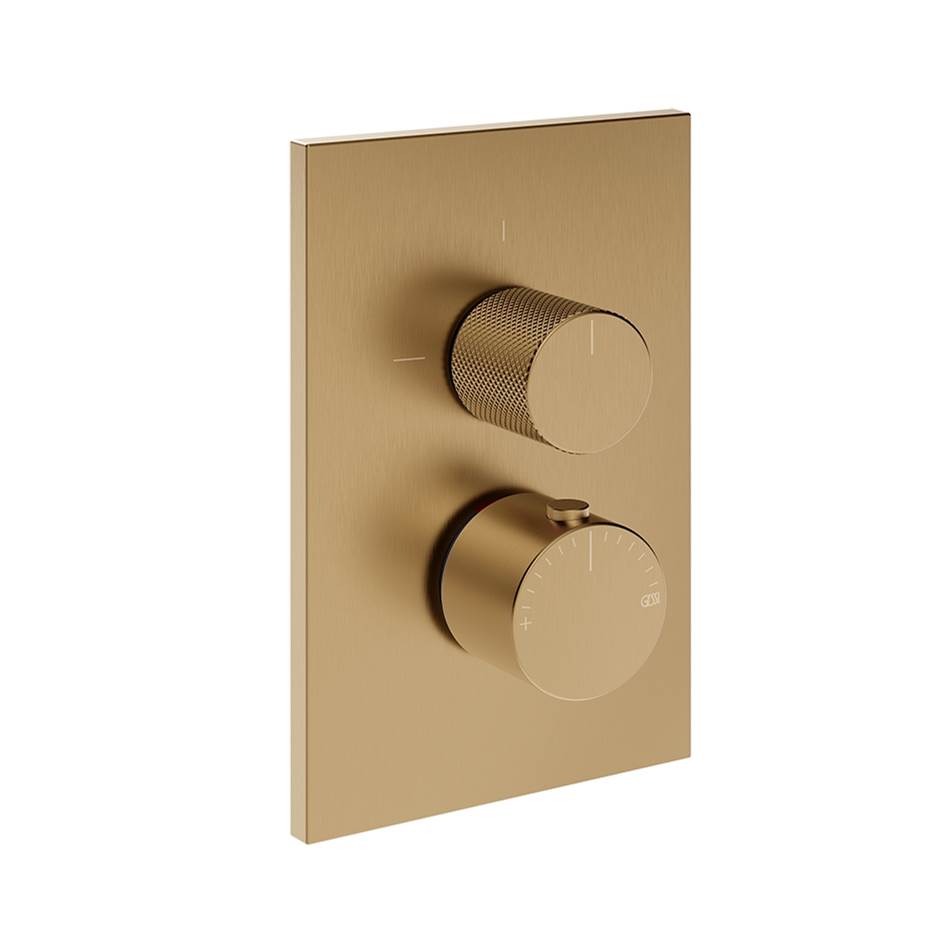 Gessi 73637 Inverso Trim Parts Only External Parts For Three Ways Diverter Thermostatic and Volume Control. Diamantato