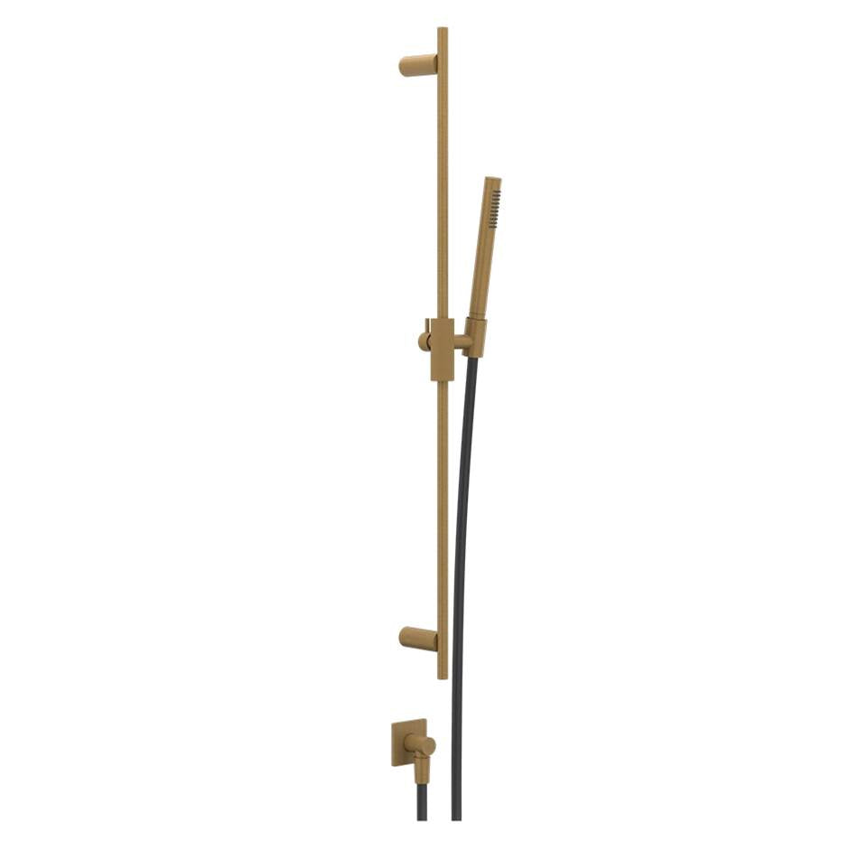 Gessi 73641 Inverso Handshower and Adjustable Sliding Rail Set. Diamantato