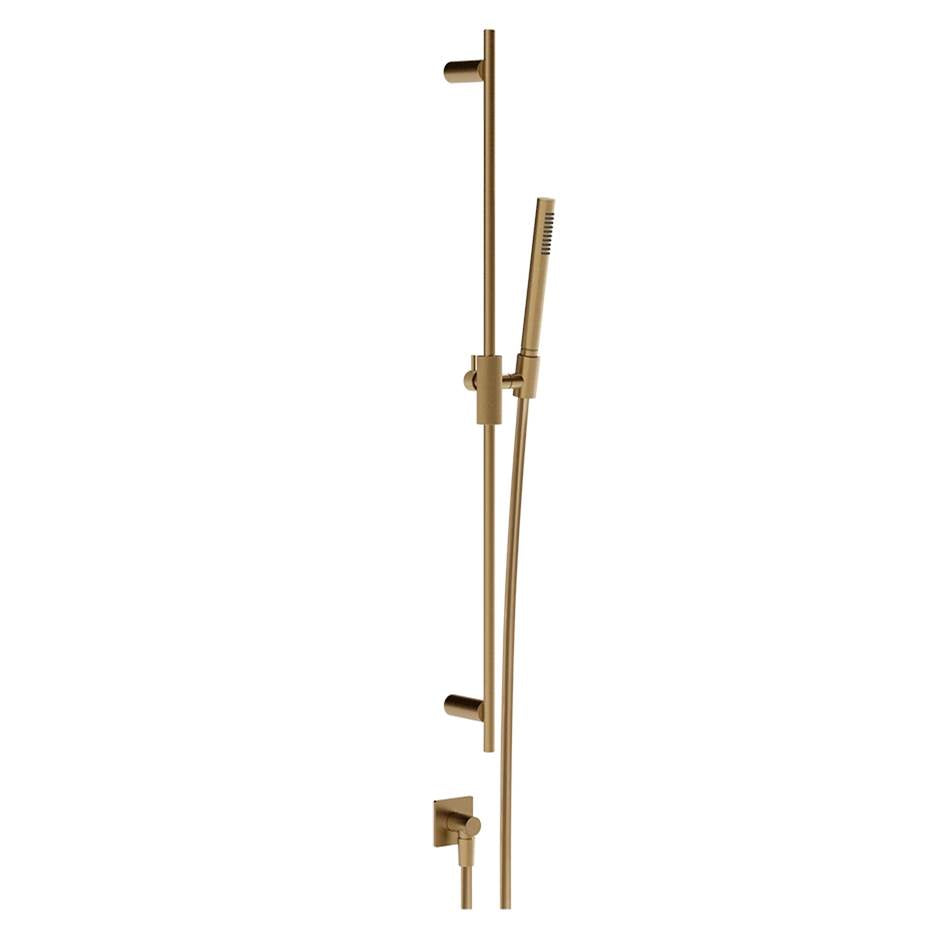 Gessi 73641 Inverso Handshower and Adjustable Sliding Rail Set. Diamantato
