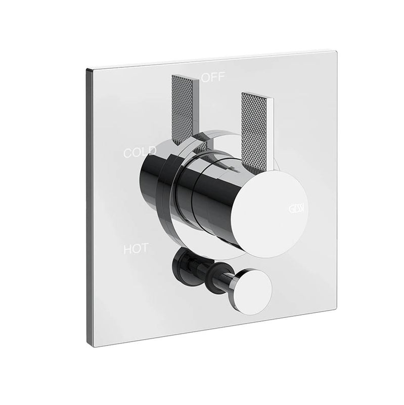 Gessi 73674 Inverso Trim Parts Only External Parts For Pressure Balance With 2 Ways Diverter. Diamantato