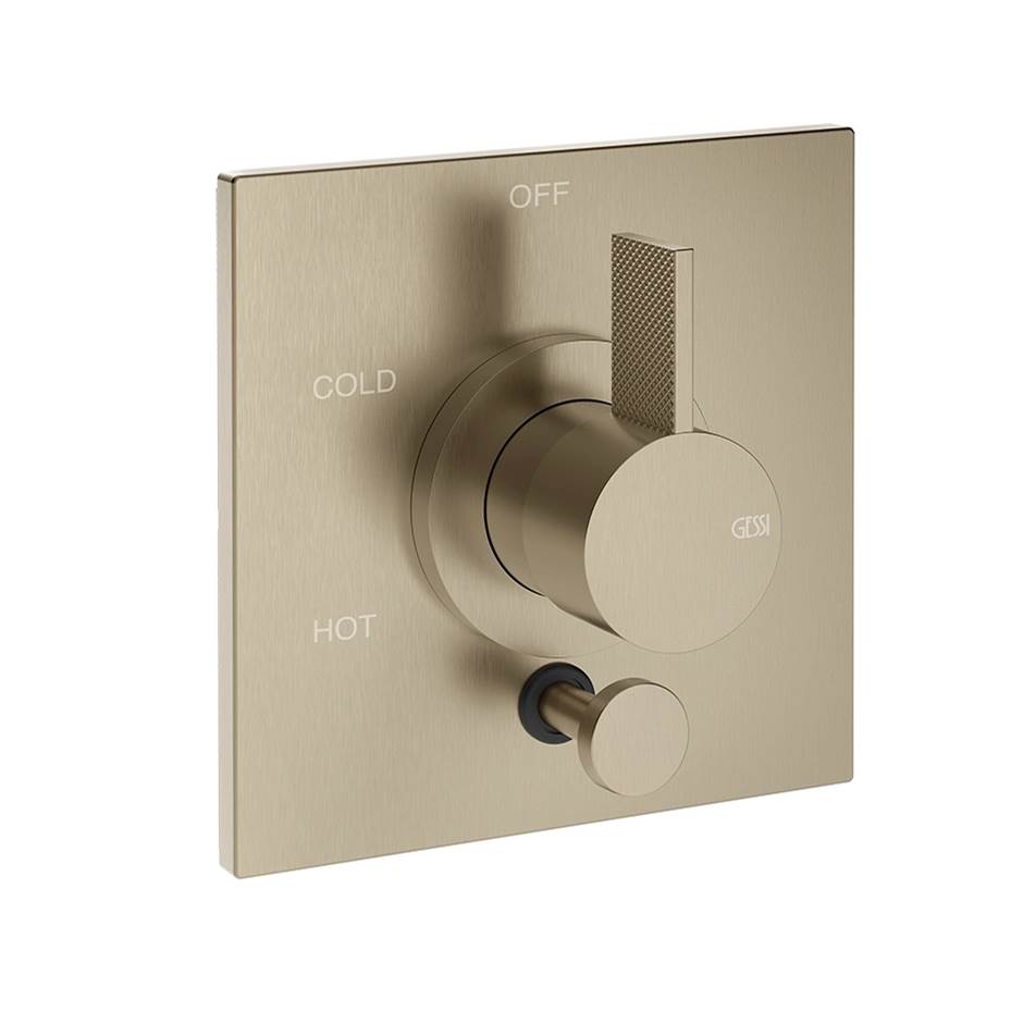 Gessi 73674 Inverso Trim Parts Only External Parts For Pressure Balance With 2 Ways Diverter. Diamantato