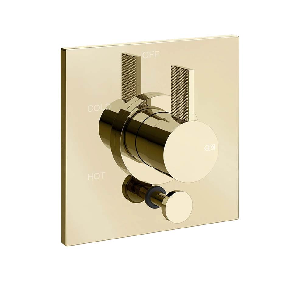 Gessi 73674 Inverso Trim Parts Only External Parts For Pressure Balance With 2 Ways Diverter. Diamantato