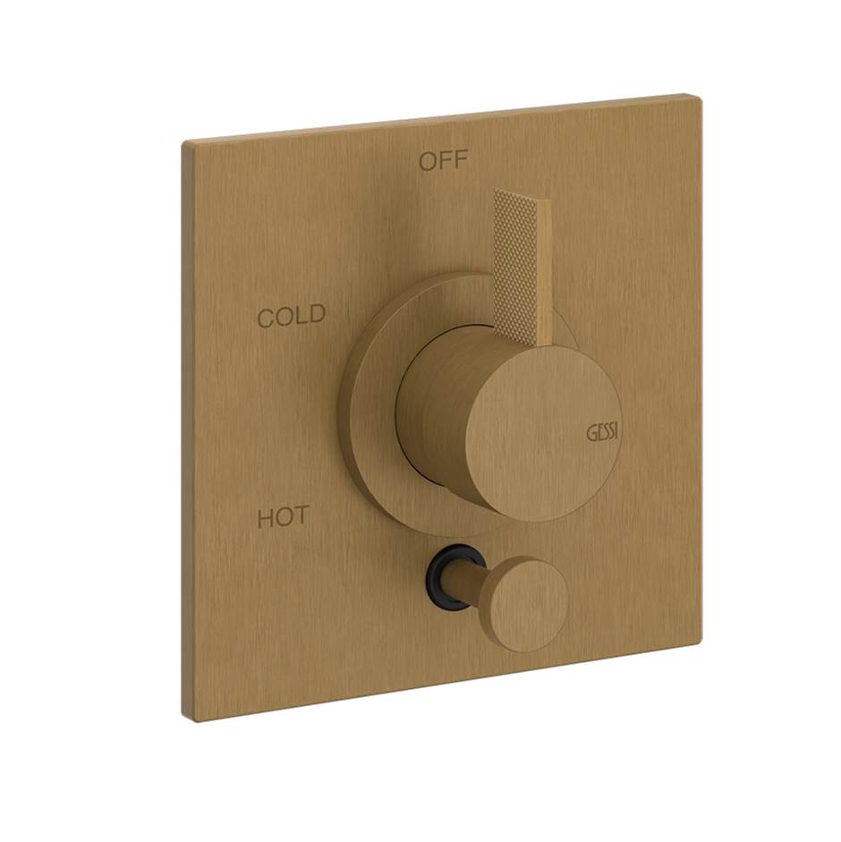 Gessi 73674 Inverso Trim Parts Only External Parts For Pressure Balance With 2 Ways Diverter. Diamantato