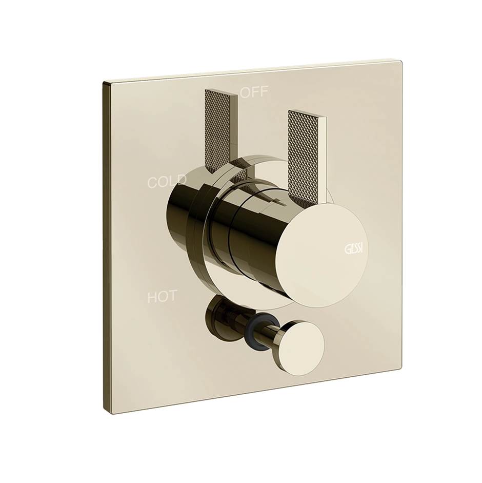 Gessi 73674 Inverso Trim Parts Only External Parts For Pressure Balance With 2 Ways Diverter. Diamantato