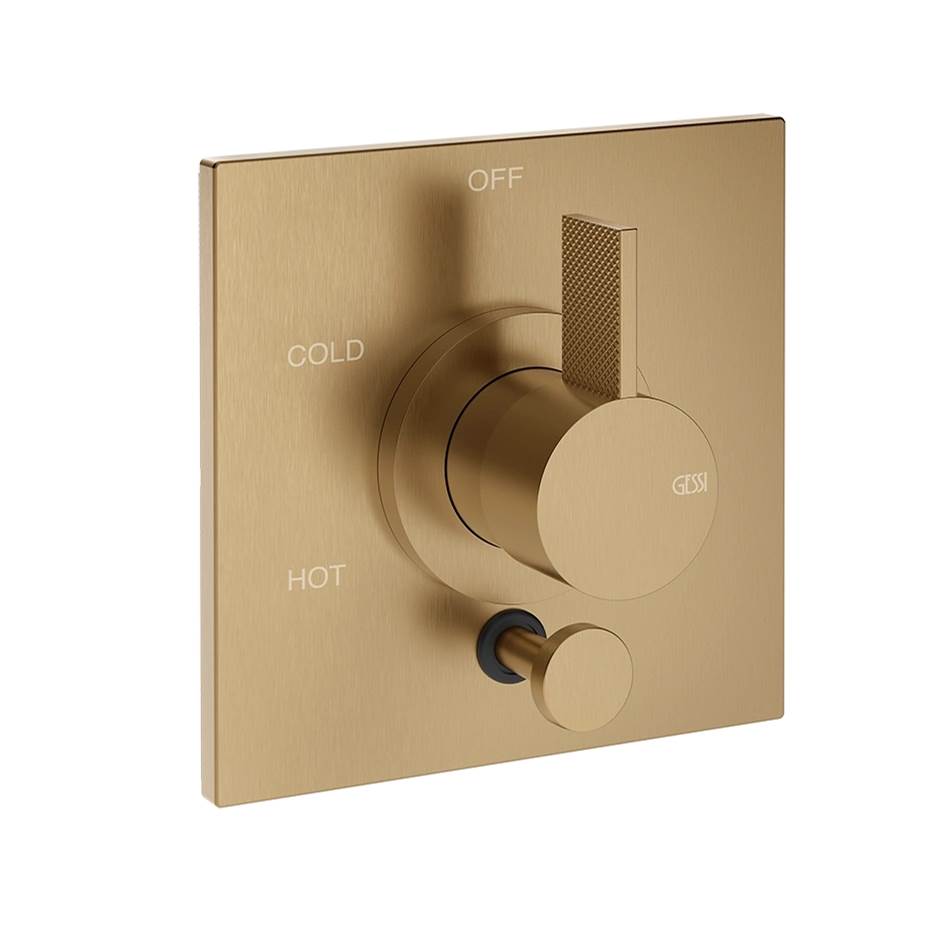 Gessi 73674 Inverso Trim Parts Only External Parts For Pressure Balance With 2 Ways Diverter. Diamantato